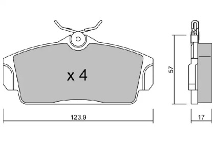 Комплект тормозных колодок (AISIN: BPNI-1913)